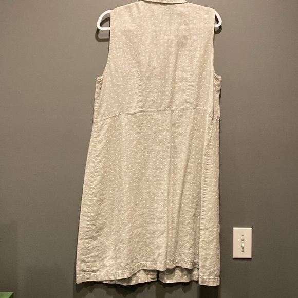 Flax polka dot dress, sz. m - Picture 3 of 5